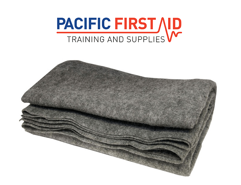 Emergency Grey Wool Blanket 80% wool