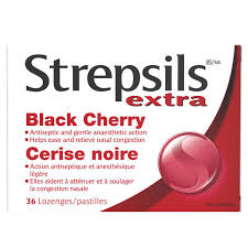 Strepsils Lozenges - Extra Black Cherry 36s