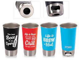 PURE 500ML STAINLESS STEEL TUMBLER W/ CAP OPENER