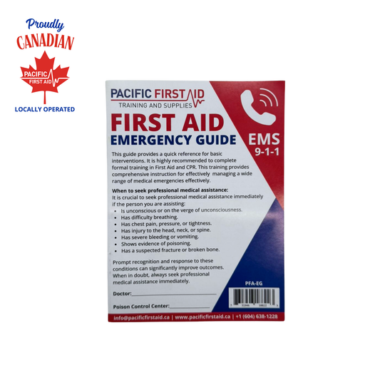 First Aid Emergency Guide – Bilingual English & French Pocket Book