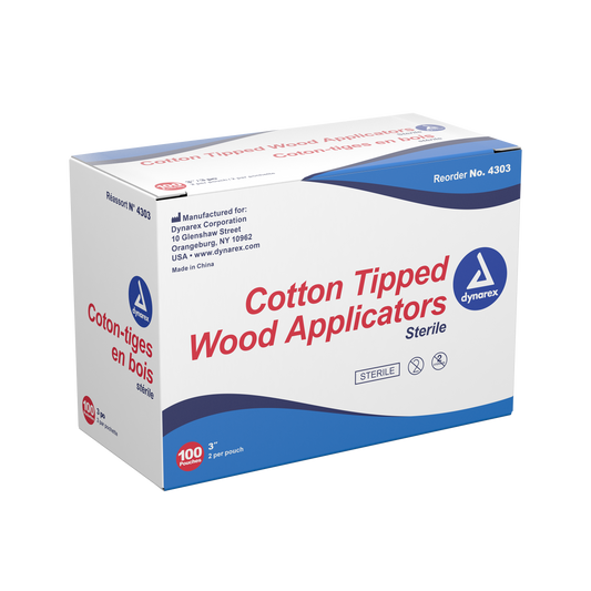 Cotton Tipped Applicator, Sterile, Single End - 3''