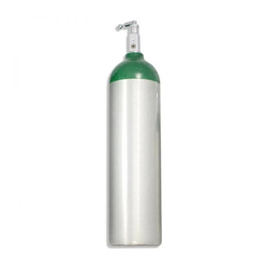 Oxygen Tank – Aluminum D Cylinder, 15.0 Cu. Ft. / 425L with Toggle Valve