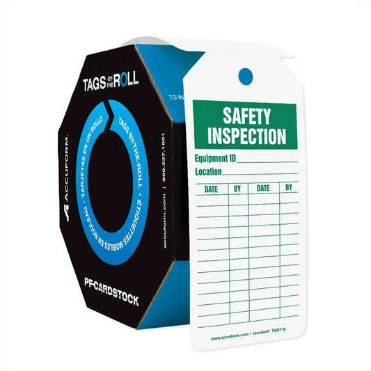 Safety Tags By-The-Roll: Safety Inspection – Equipment Test Record