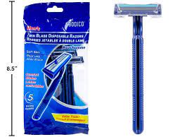 Bodico, 5-pc Mens Razors, Stainless Steel Twin Blade