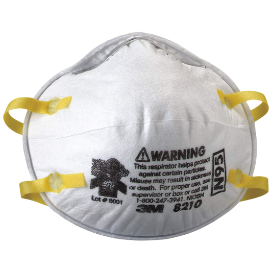 3M N95 8210 Mask Particulate Respirator (2 per Pack/32Packs per Case)